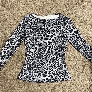 Leopard Print Long Sleeve Top